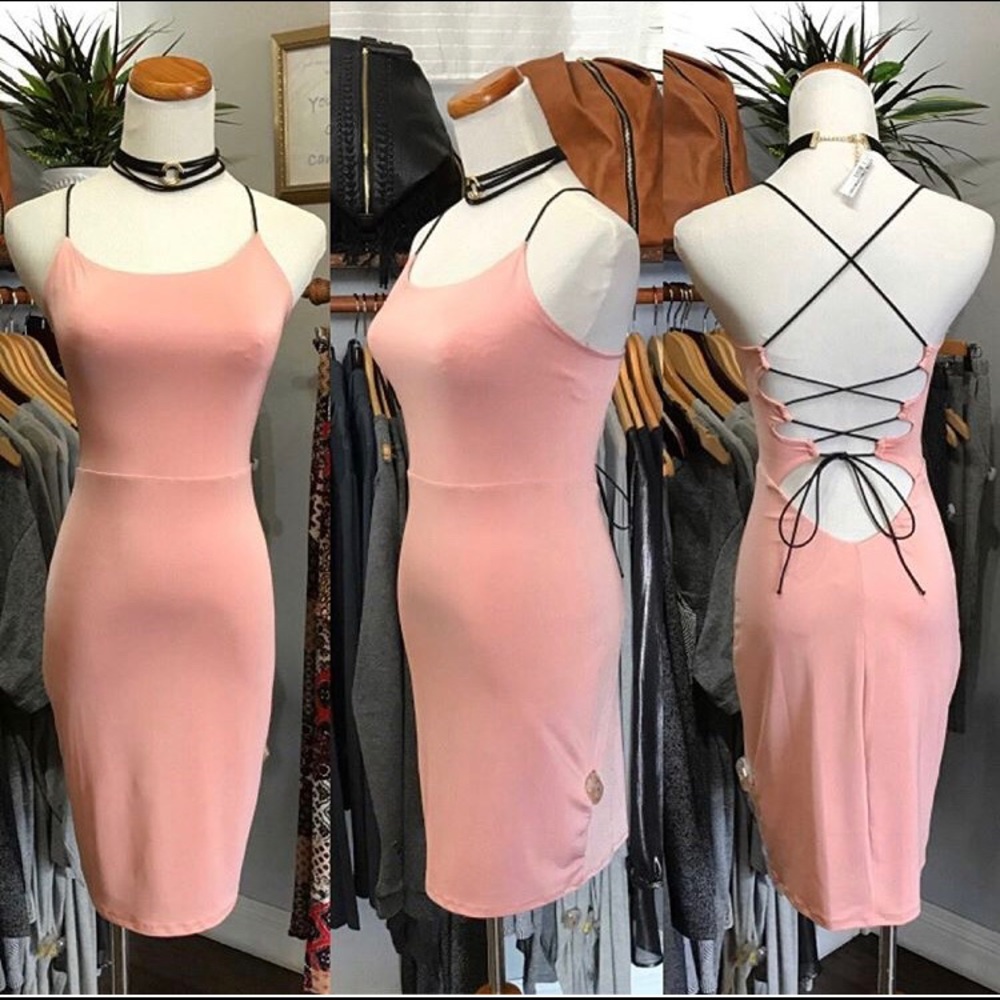 NWT strappy light pink dress
